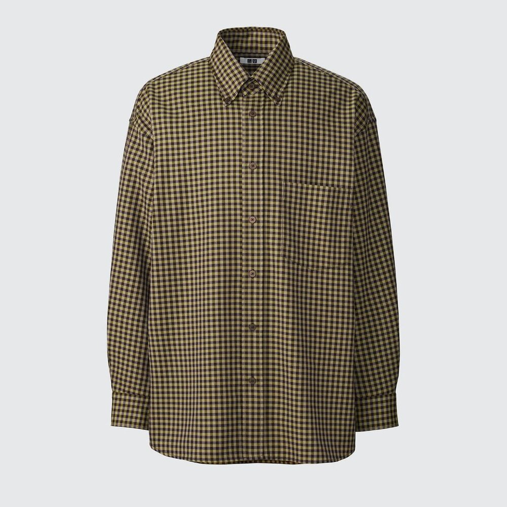 Twill Oversized Shirt | Checked (Uniqlo U; Fall/Winter 2024)